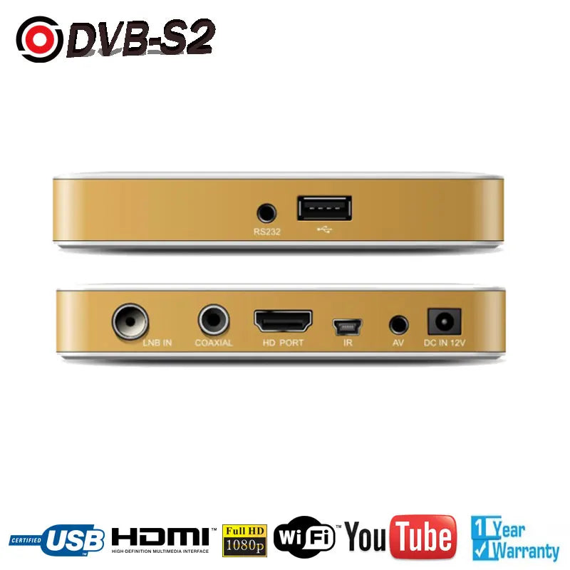 KTX-139283 DCV-S2 HD Satellite Receiver for Free-to-Air TV with Built-in Media Player