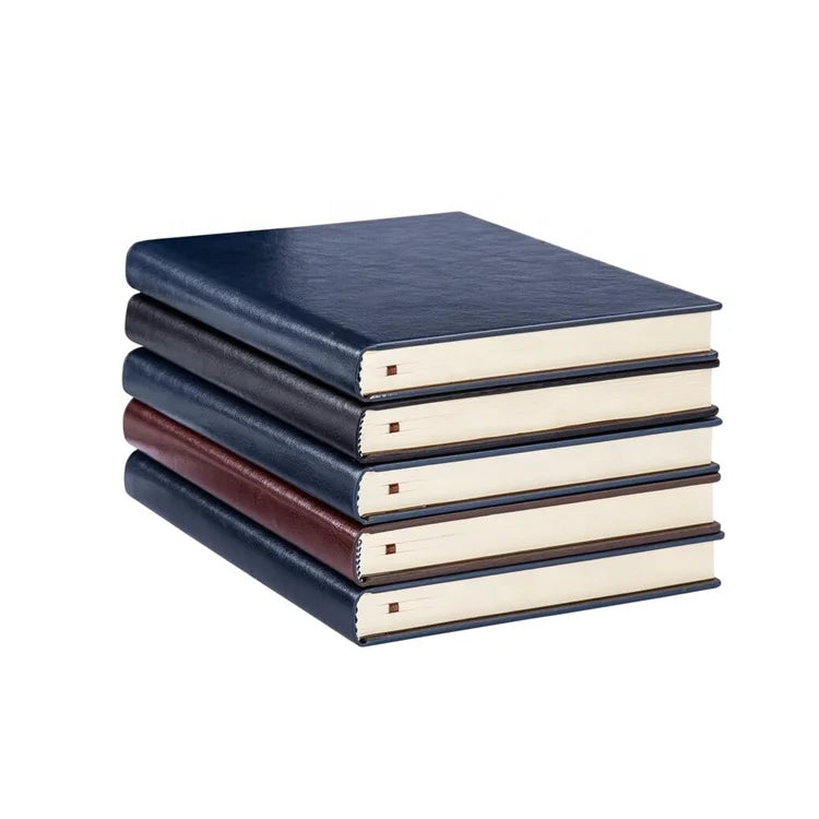 KTX-523219 A5 Lined Hardcover Leather Notebook for Back to School Use
