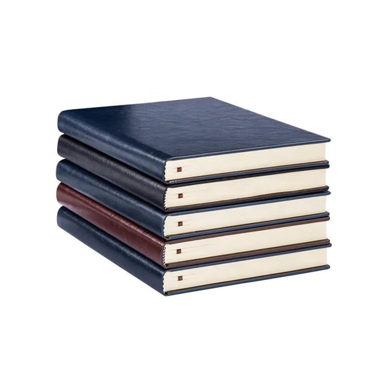 KTX-523219 A5 Lined Hardcover Leather Notebook for Back to School Use