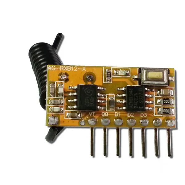 KTX-892947 Superheterodyne RF Wireless Receiver Module with Decoder AG-RXB12-X for Security Systems and Garage Doors