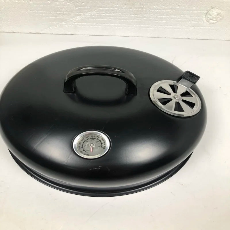 KTX-138131 3-in-1 Vertical Charcoal Smoker and Barbecue Grill, Smokeless Barrel Design