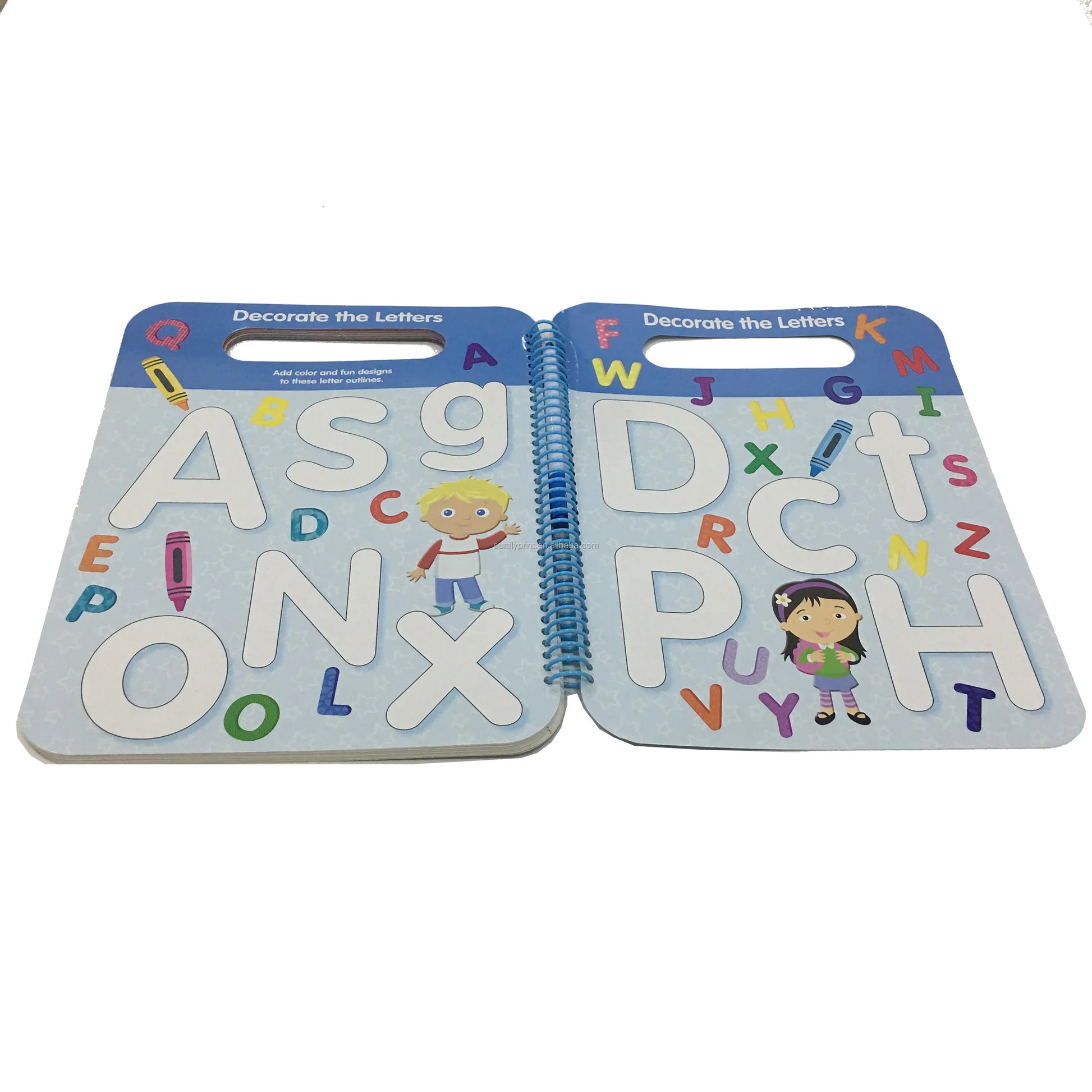 KTX-131155 Custom Drawing Spiral Book for Kids with Watercolour Pens, Ideal for Creative Learning and Writing