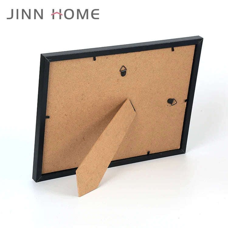 KTX-947795 A4 Size Black MDF Photo Frame for Wall Hanging and Freestanding Display