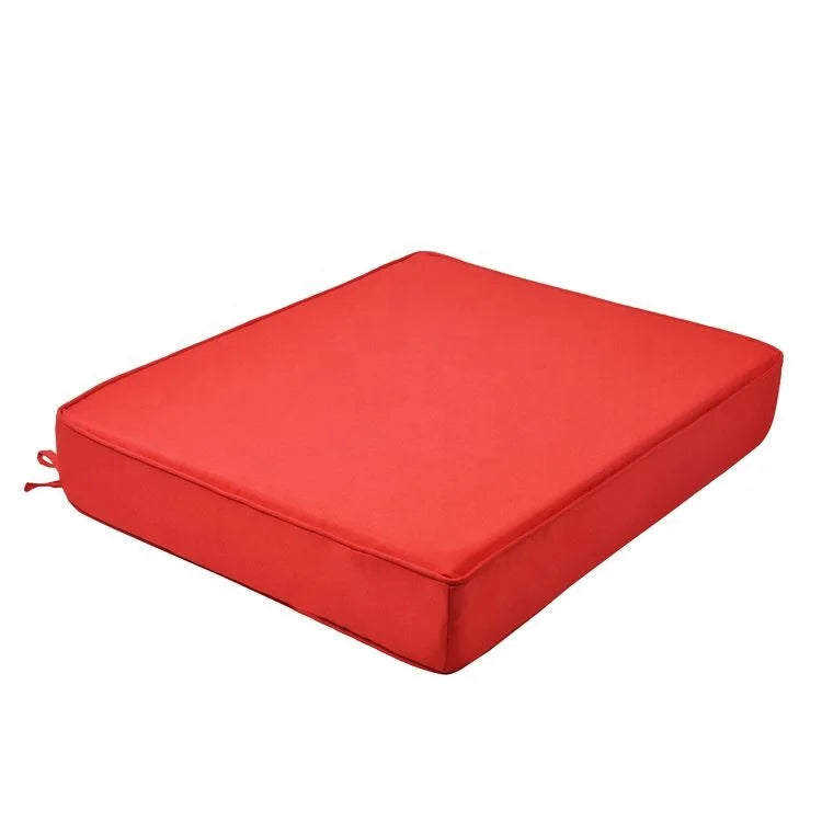 KTX-118867 Weatherproof Outdoor Lounge Chair Cushions - 2 Pack Modern Square Design in 100% Polyester
