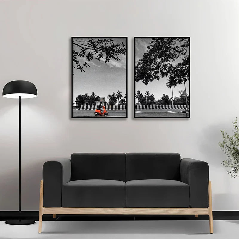 KTX-980563 Wooden Photo Frame Set for Living Room & Bedroom - A1 A2 A3 A4 Sizes