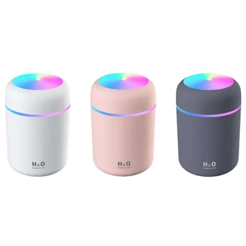 KTX-553747 Portable Mini USB Humidifier with LED Light and Essential Oil Diffuser, 300ml Aroma Spray for Home and Car