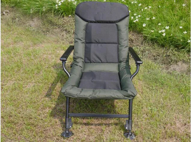 KTX-322899 Folding Fishing Chair with Metal Iron Frame and Solid Wood Seat for Outdoor Camping and Garden Use