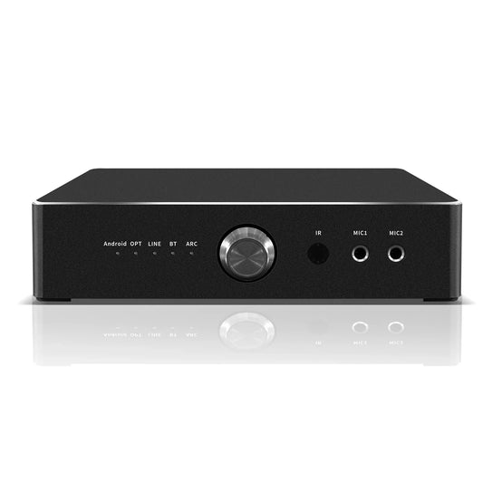 KTX-909907 600W Mini Desktop Amplifier with 3 High-Powered Channels for Home Sound Systems