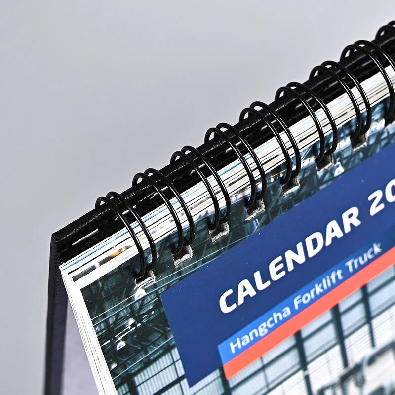 KTX-786515 2024 Business Lanner Spiral Desk Calendar - Customisable A4/A5/A6 Sizes, PVC & Art Paper Cover