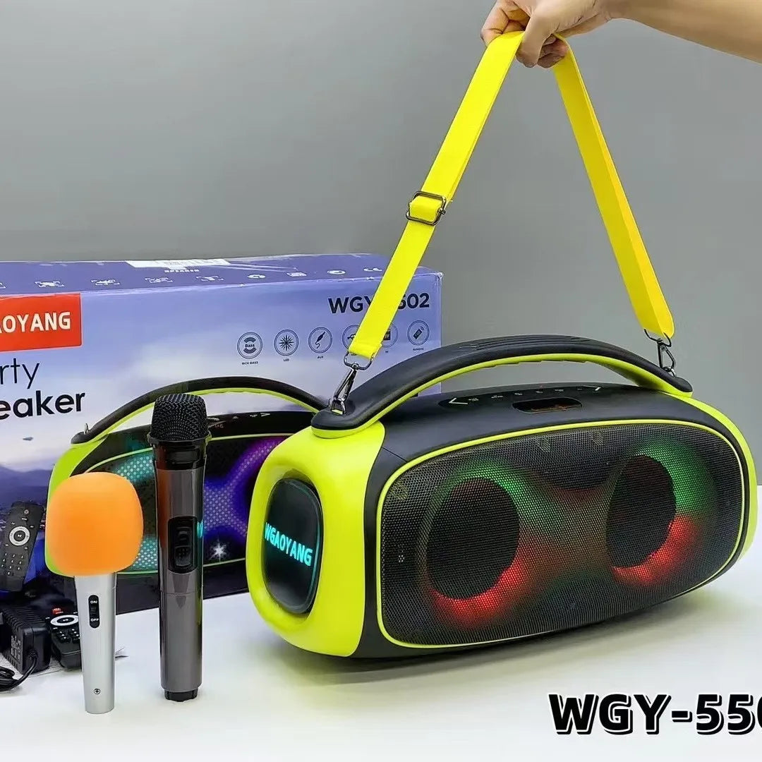 KTX-545491 High Power Portable Handheld Wireless Speaker with RGB Lights and Microphone
