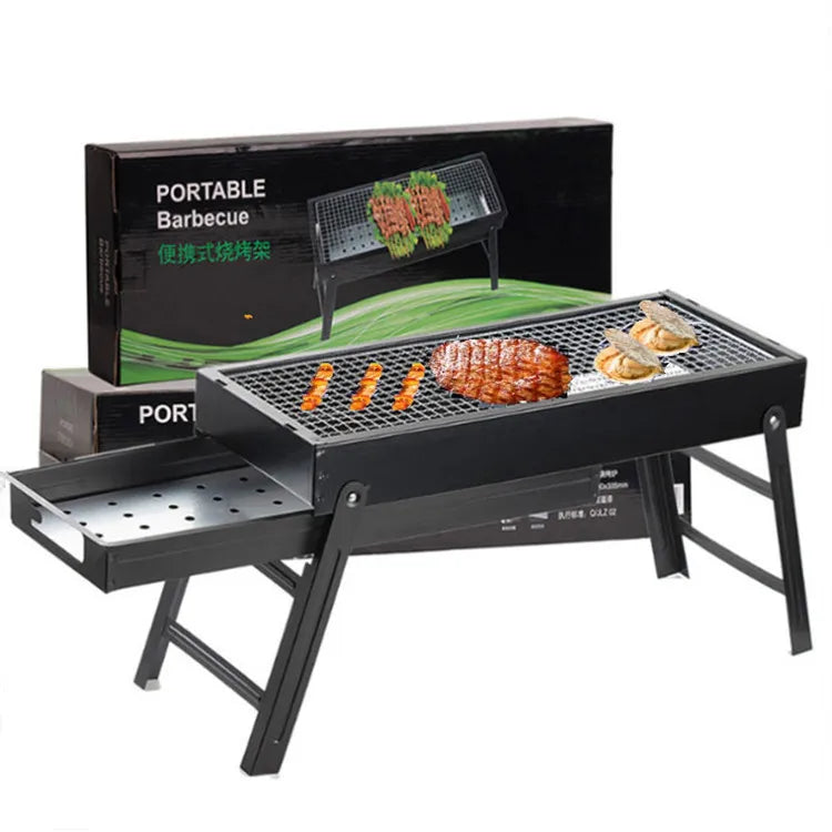KTX-025171 Foldable Portable Charcoal Grill for Camping and Outdoor BBQ Parties