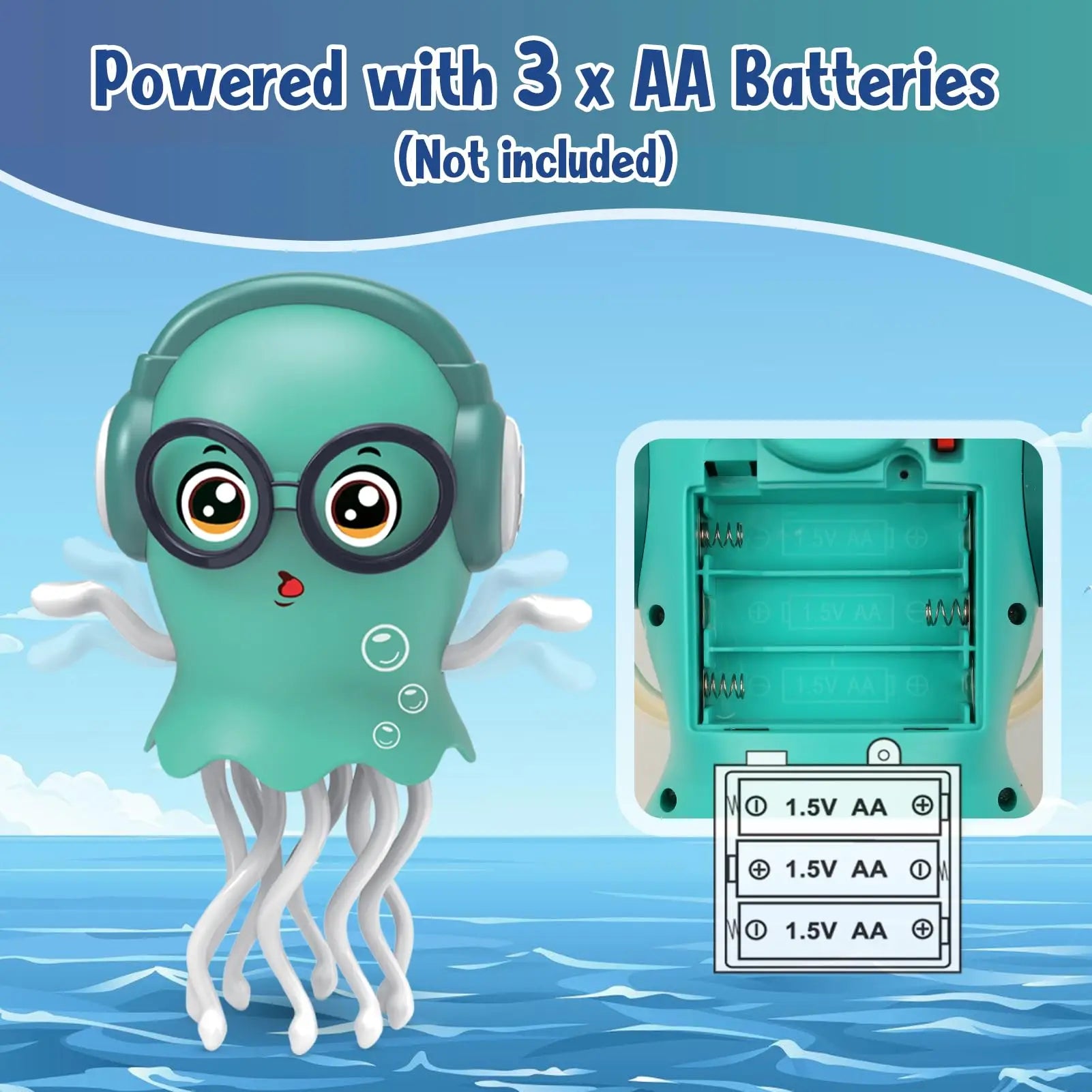 KTX-018579 Dancing Octopus Toy with Auto-Sensing and Obstacle Avoidance for Kids aged 5-7