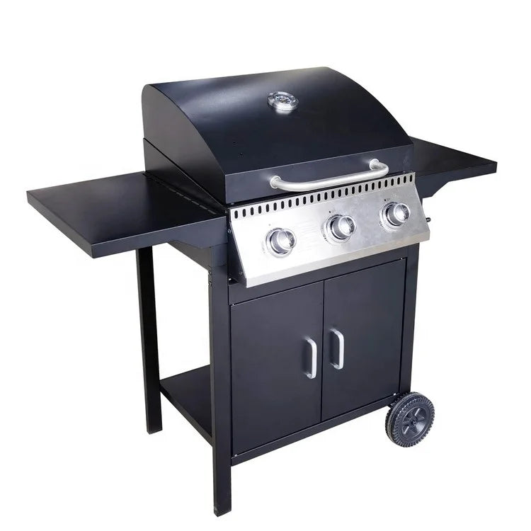 KTX-269203 Komenjoy G029300 3-Burner Outdoor Gas Grill with Warming Rack and Removable Grease Pan