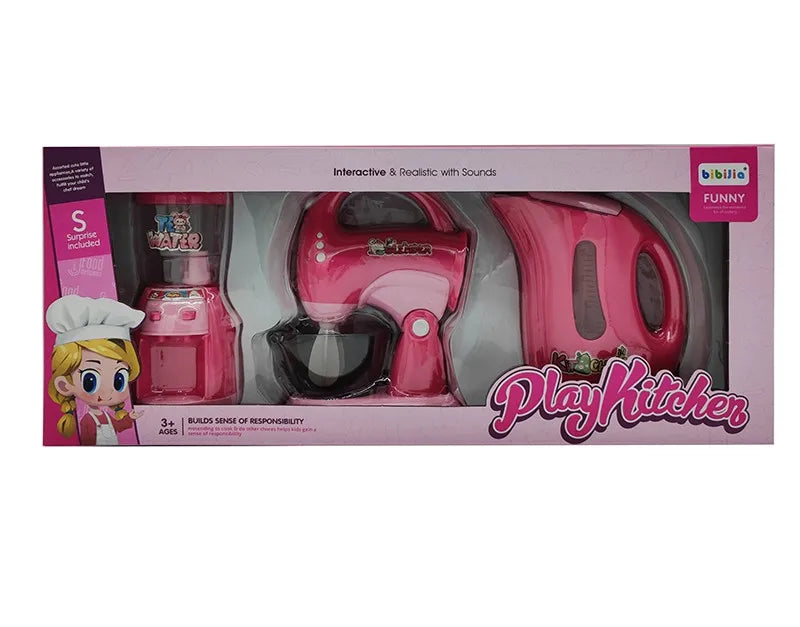 KTX-049043 Colorful Plastic Kitchen Play Set for Kids - Fun Household Appliances Toys