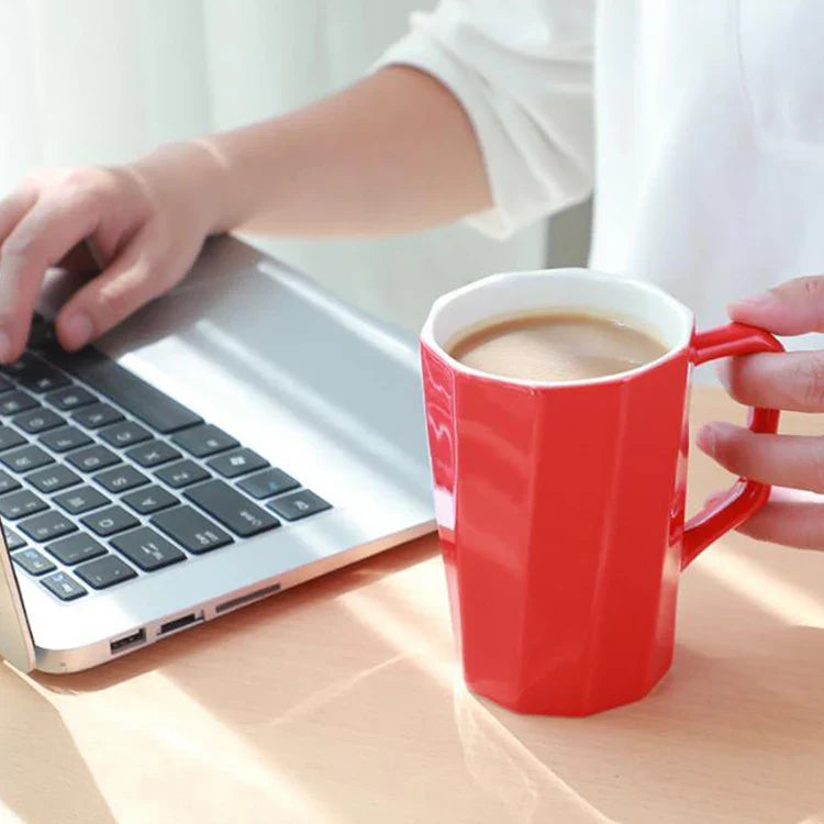 KTX-236499 Modern Simple Ceramic Coffee Mug for Home and Office Use - Nordic Design