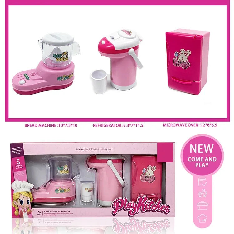KTX-049043 Colorful Plastic Kitchen Play Set for Kids - Fun Household Appliances Toys