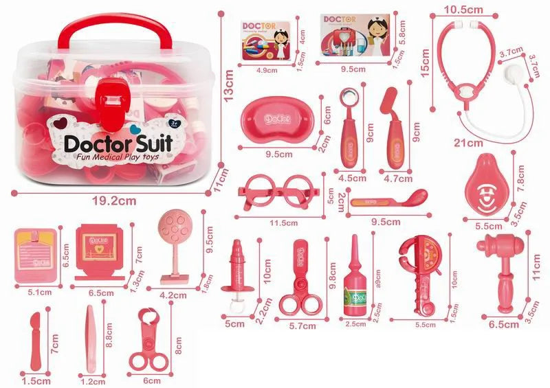 KTX-655827 Mini Doll House Doctor Kit for Kids - Portable Role Play Educational Toy