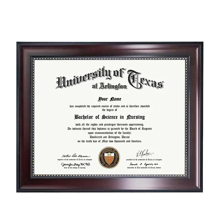 KTX-489043 A4 Graduation Certificate and Diploma Frame with Plastic and Metal Design