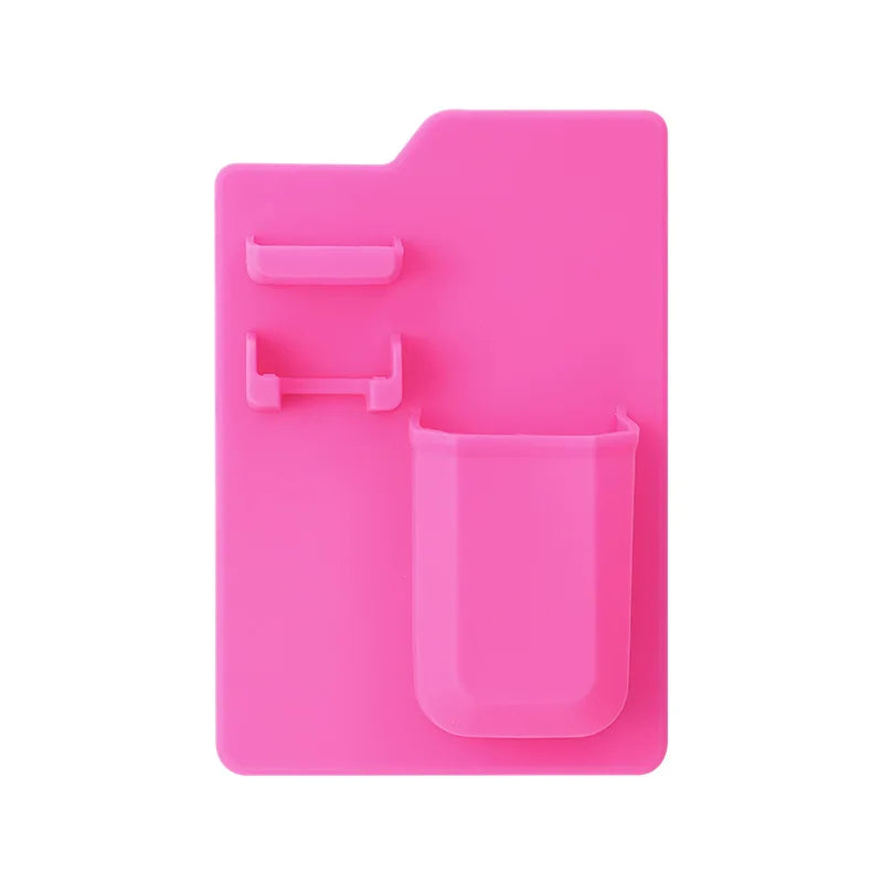 KTX-628563 Toothbrush and Razor Holder Set with Fog Resistant Silicone Shower Mirror