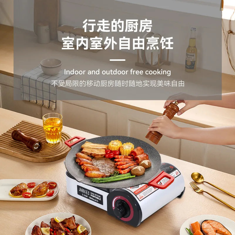 KTX-367507 Portable Mini Gas Stove for Outdoor Cooking and Campfire Grilling