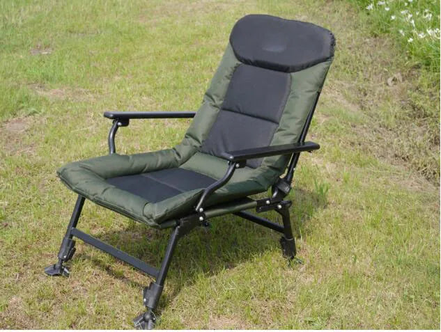 KTX-322899 Folding Fishing Chair with Metal Iron Frame and Solid Wood Seat for Outdoor Camping and Garden Use