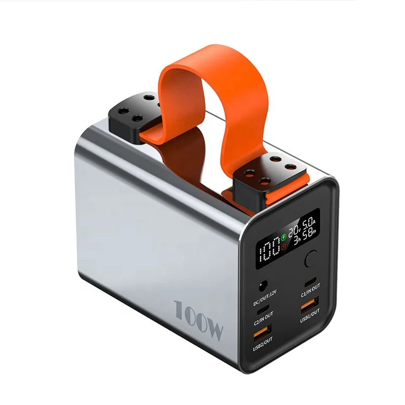 KTX-626195 60000mAh 100W Portable Power Bank with Lanyard for Laptops and Notebooks