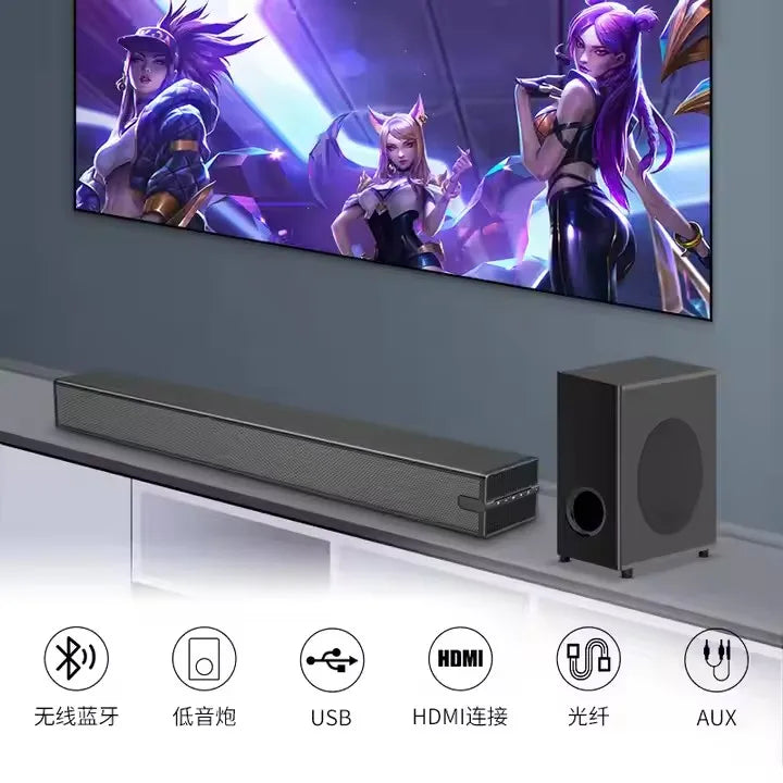 KTX-943315 5.1 Wireless Sound Bar with Subwoofer - Home Theatre Sound System for TV