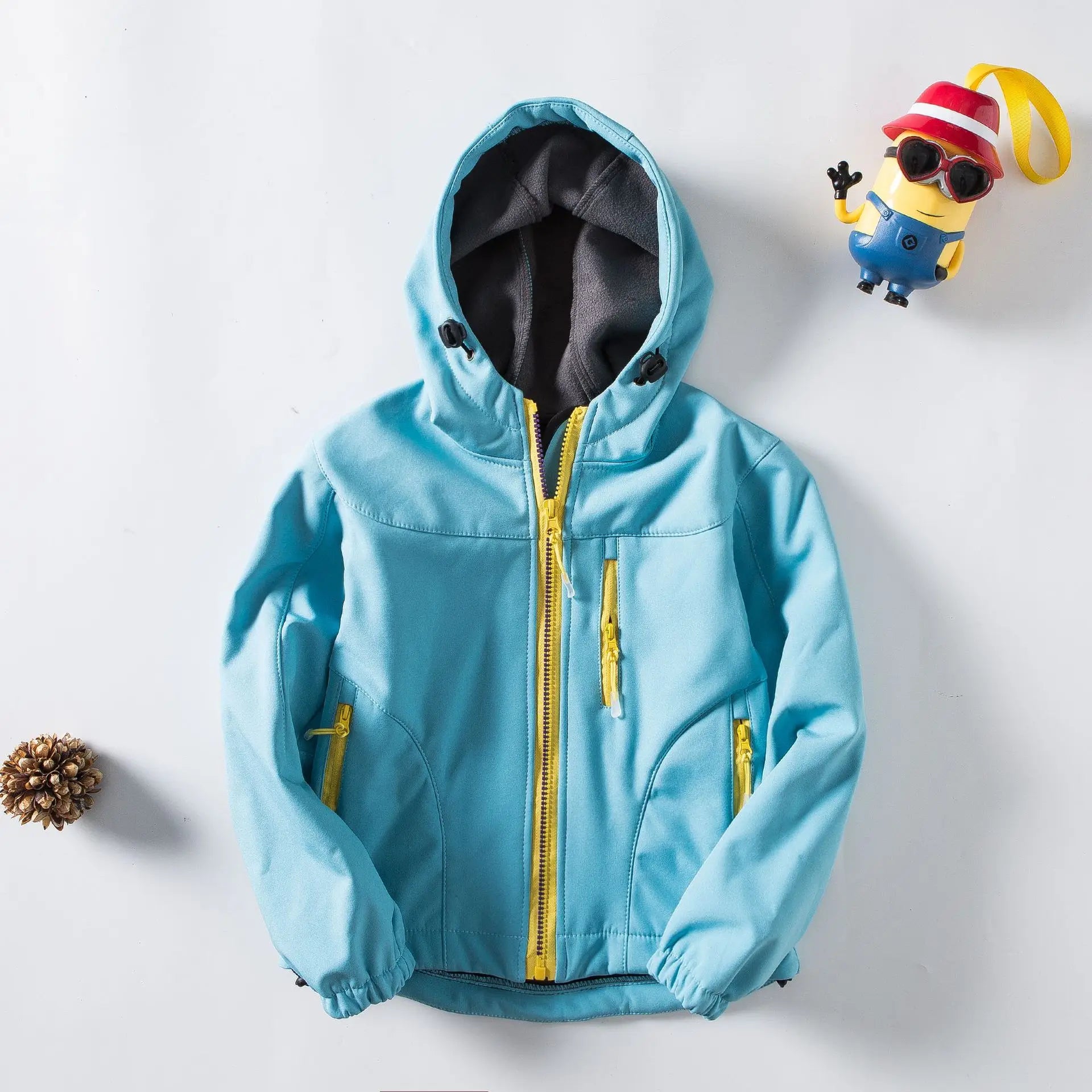 KTX-670355 Girls Winter Fleece Jackets for Children Waterproof Solid Pattern Children's Jackets Winter Jackets for Girls
