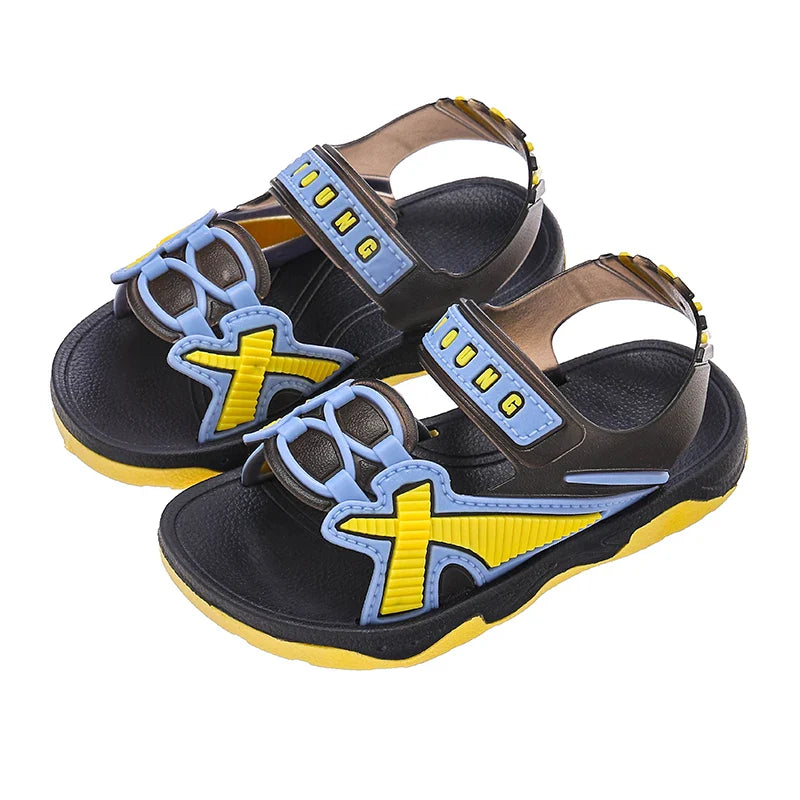 KTX-624083 Boys' Slides and Slippers Kids' Beach Shoes Wholesale PVC Children's Summer Sandals for Outdoor Play