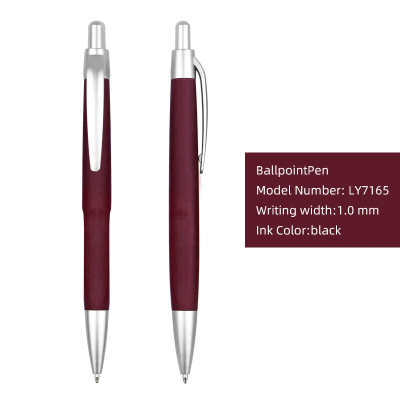 KTX-355923 Custom Plastic Ballpoint Pen with Logo Print - 1.0mm Black Ink, Lightweight Design