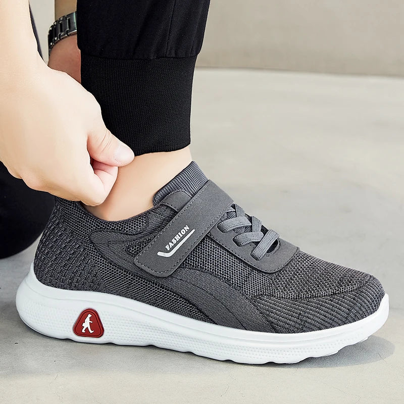 KTX-738195 B-22007 Men's Casual Comfortable Flats Men's Sneakers Lace-Up Mesh Shoes Lightweight Breathable