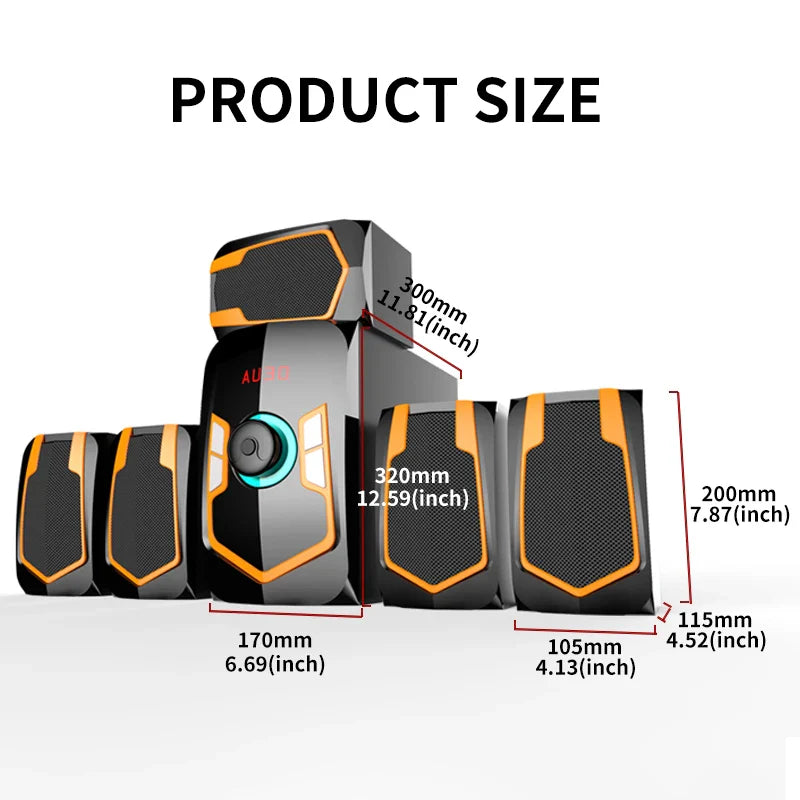 KTX-367507 5.1 Channel Surround Sound Home Theatre System with USB, SD, and FM Radio
