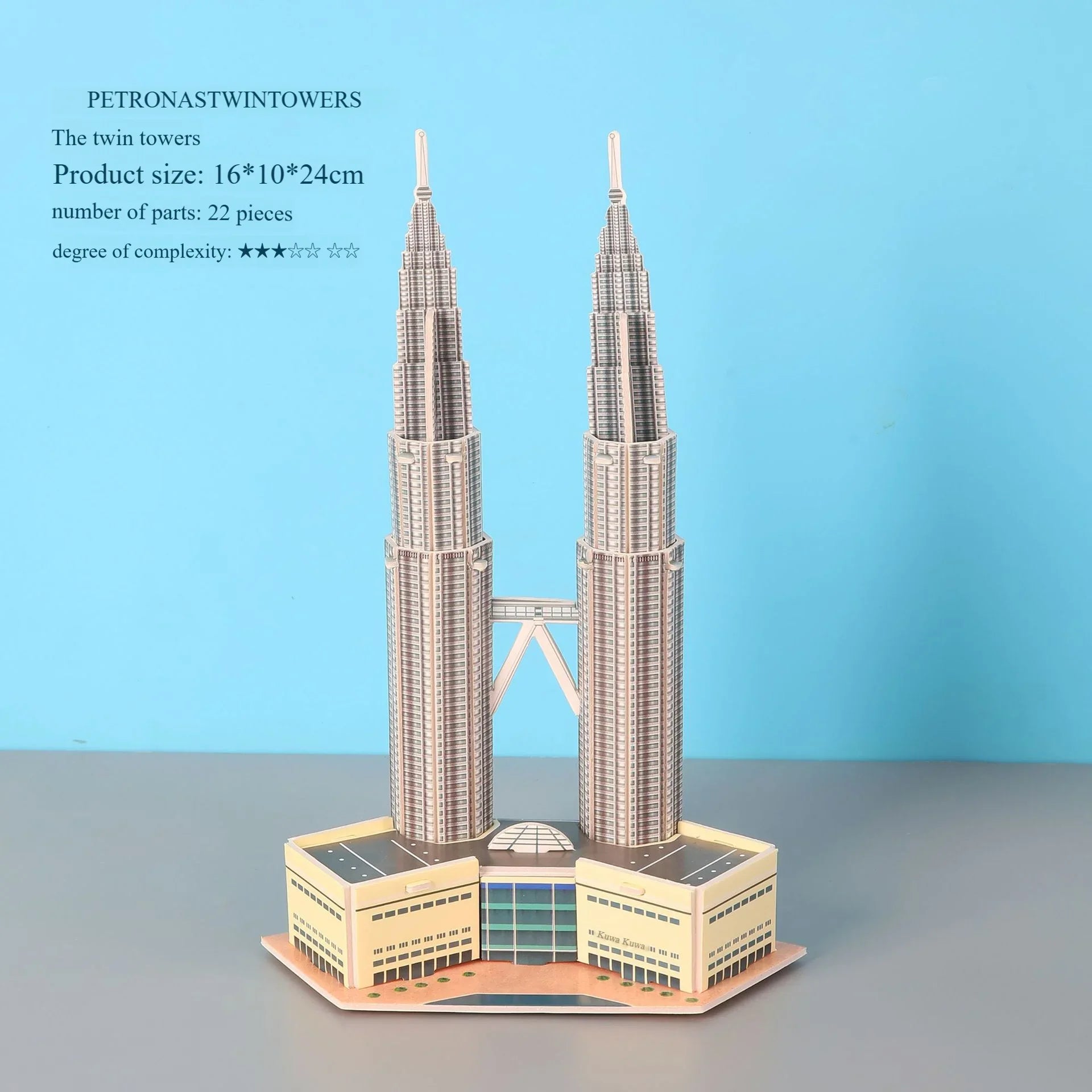 KTX-464595 Handmade 3D Paper Puzzle of World Famous Architecture for Kids - Educational Gift Toy