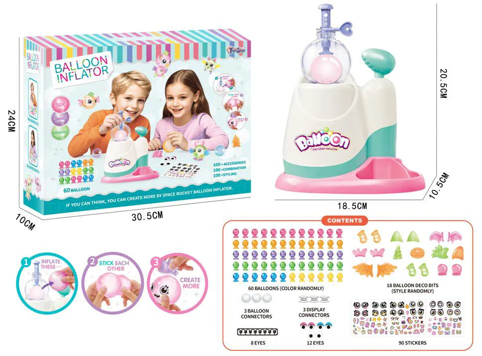 KTX-575635 Magic Balloon Inflator Plastic Toy for Kids - Educational DIY Activity