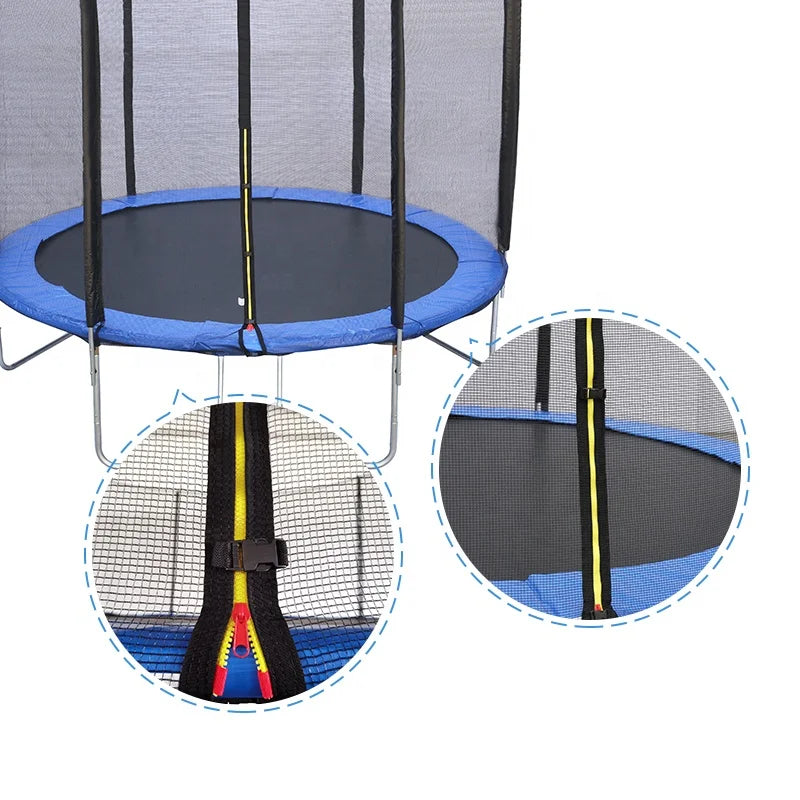 KTX-700307 Outdoor Family Trampoline with Safety Net - 6ft to 16ft Adjustable Size for Kids and Adults