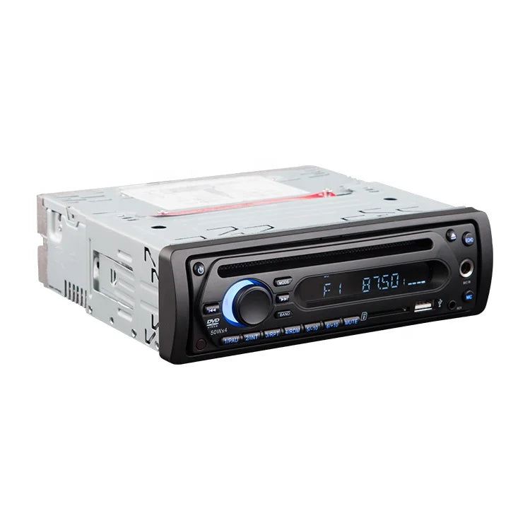 KTX-386771 Single Din DC12-24V Car Audio Amplifier with DVD, FM Radio, USB Ports, and Microphone Support