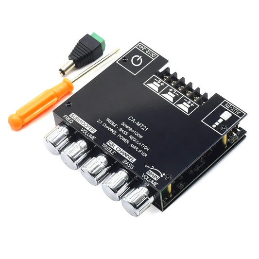 KTX-286803 2.1 Channel Subwoofer Amplifier Module ZK-MT21 5.0BT 12V 24V 2*50W+100W for Home Audio Systems