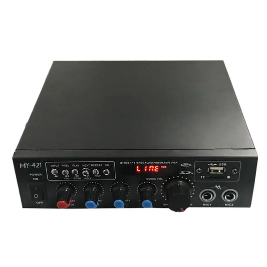 KTX-746067 Bluetooth Power Amplifier for 12V Car and Home Audio Systems with Digital Stereo Receivers and MIC Support
