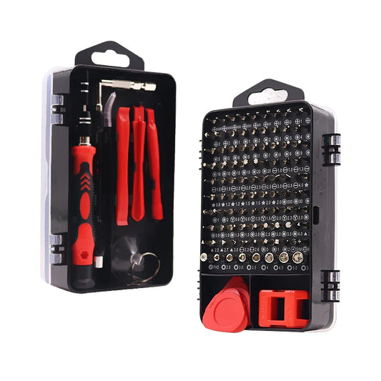 KTX-952403 115-in-1 Magnetic Mini Precision Screwdriver Set with 6 Precision Screwdrivers for Versatile Repair Tasks