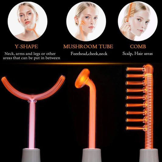 KTX-127891 Handheld High Frequency Electric Facial Wand for Skin Treatment and Beauty Care