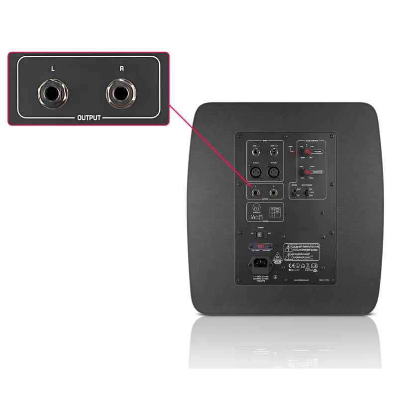 KTX-400915 10 Inch Active Subwoofer with 160W Power Output and Adjustable Controls for Home Theater Systems