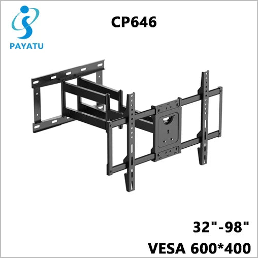 KTX-665875 Universal Full Motion TV Wall Mount Bracket for 32-98 Inch Screen, Adjustable Tilt and Swivel, VESA 600x400mm, Heavy Duty Design