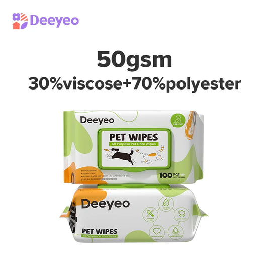 KTX-781139 Organic Biodegradable Pet Wipes for Dogs and Cats – 100 Unscented Wet Wipes