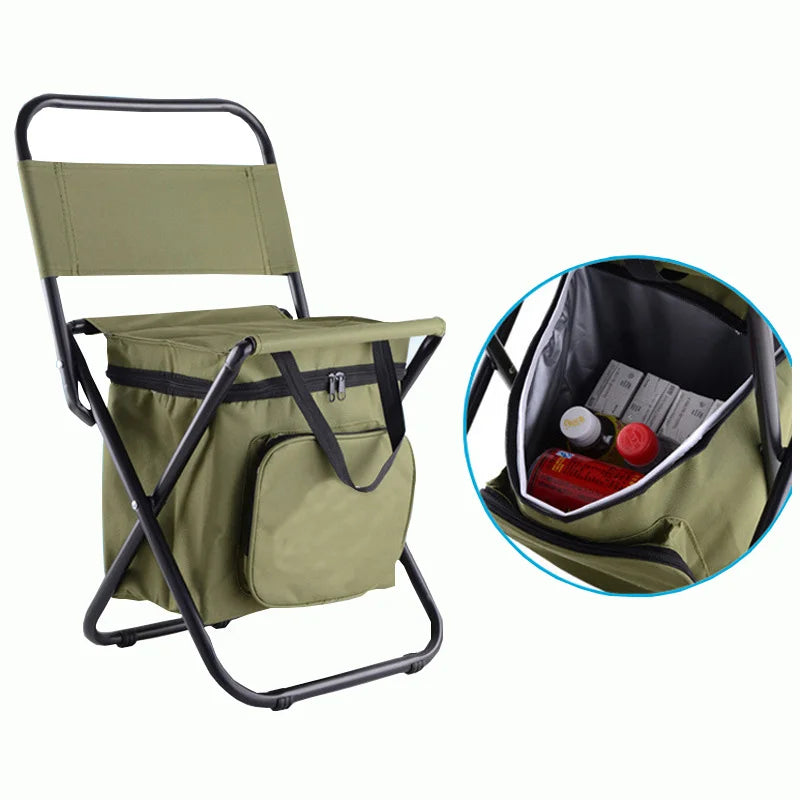 KTX-060755 Folding Camping and Fishing Chair with Backrest for Outdoor Recreation
