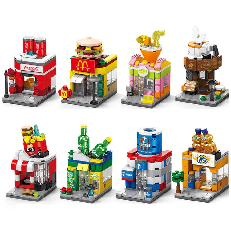 KTX-209043 8 in 1 3D Mini City Building Block Set for Kids