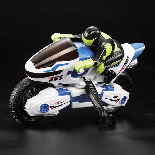 KTX-475027 Stunt Motorcycle RC Car for Kids - 2.4G Mini Radio Control Model with 360° Spin, Indoor/Outdoor Use