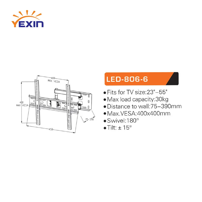 KTX-190163 Universal Tilt TV Stand for 32-55 Inch TVs with Adjustable Height