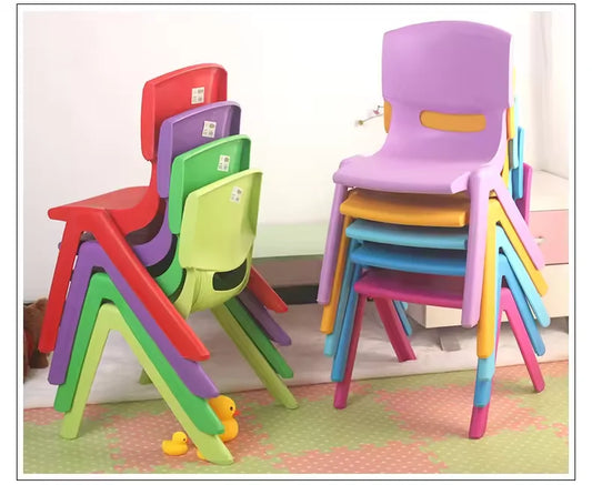 KTX-612051 Colorful Stackable Plastic Chairs for Children - Indoor Dining and Playroom Seating