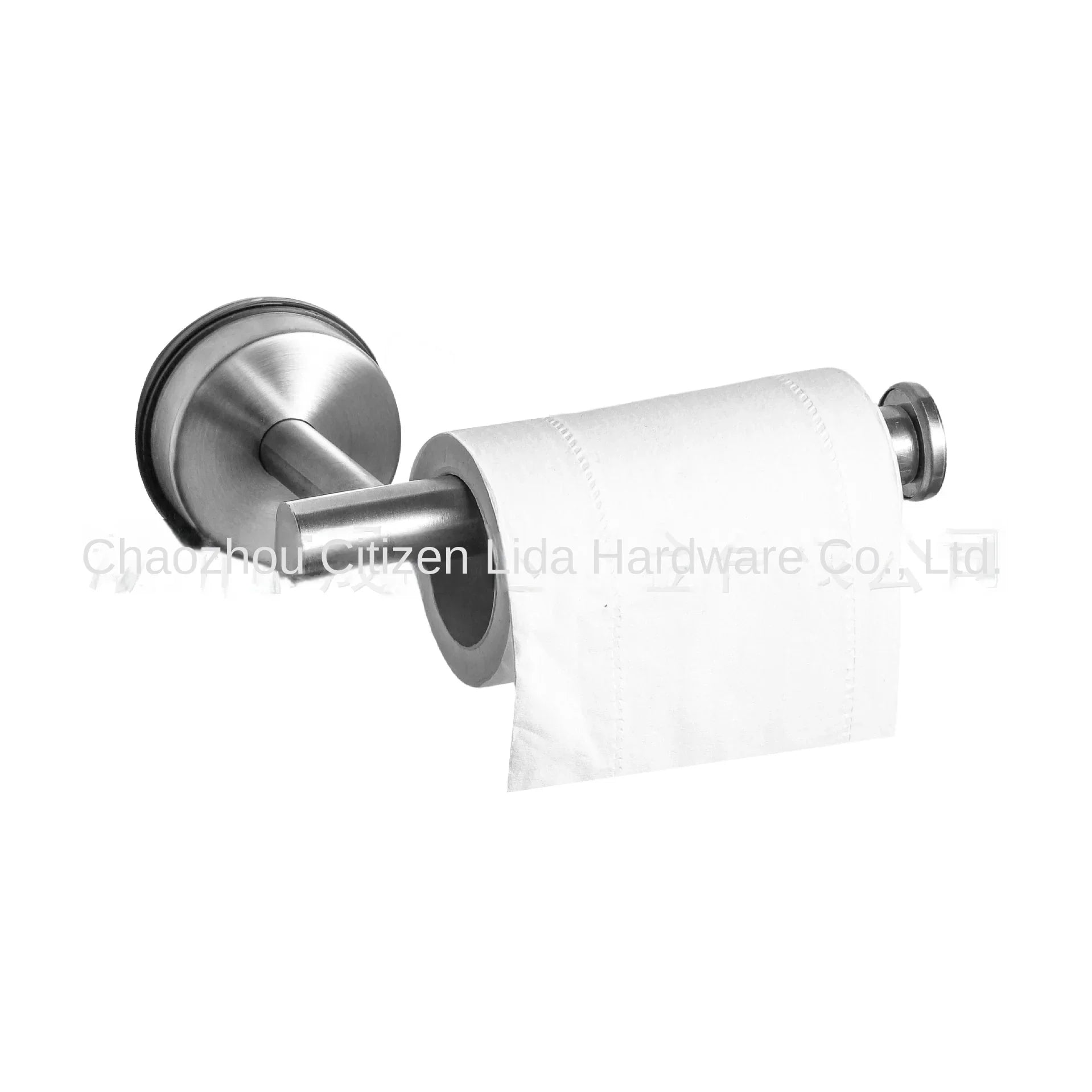 KTX-890707 Telescopic Adjustable Stainless Steel Towel Rack with Suction Cup Hooks and Tissue Holder Set