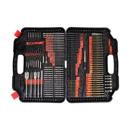 KTX-985171 246-Piece Metric HSS Twist Drill Bit Set for Wood, Metal, Cement and Screw Driving in Carry Case